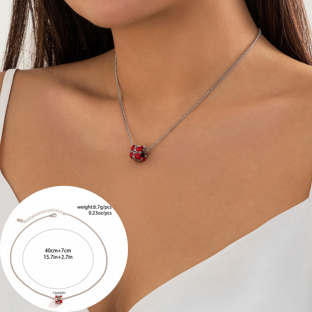 Wholesale Retro Creative Christmas Snowman Pearl Dripping Oil Necklace